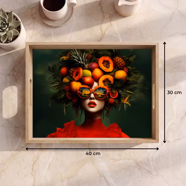 Bandeja - Mujer - Frutas - Papaya - Piña — 7