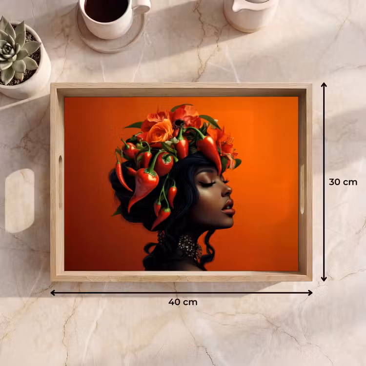 Bandeja - Mujer - Guindillas - Flores — 7