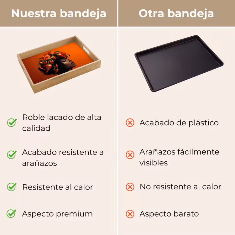 Bandeja - Mujer - Guindillas - Flores — 9