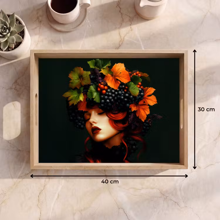 Bandeja - Mujer - Rojo - Verde - Uvas — 7