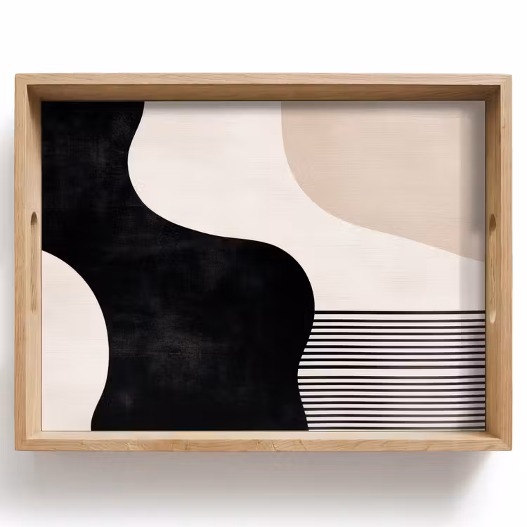Bandeja - Abstracto - Japandi - Beige - Moderno — 1
