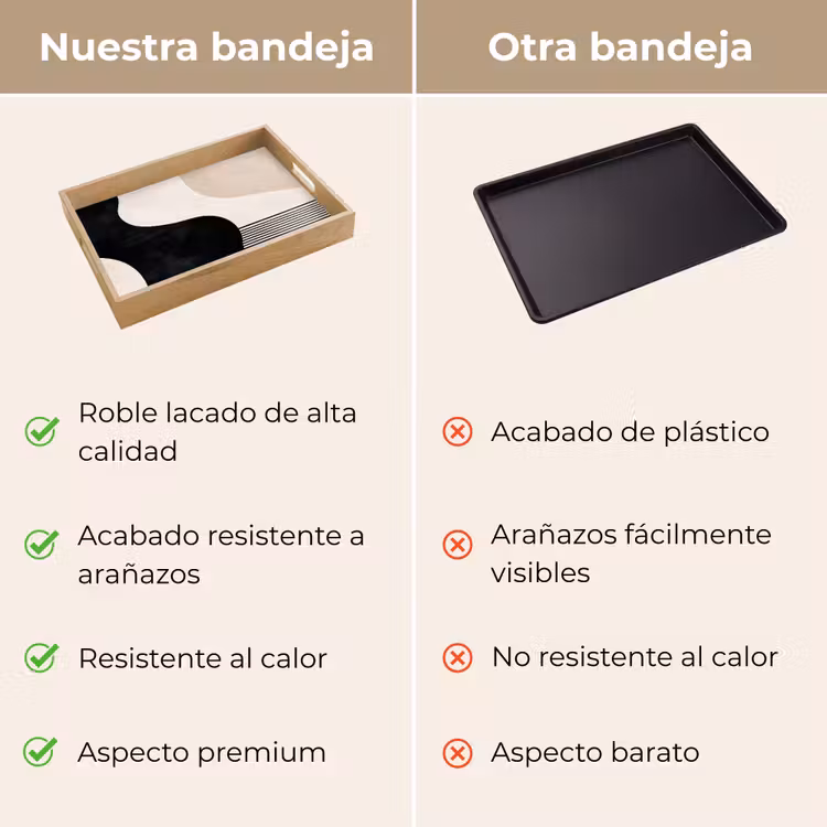 Bandeja - Abstracto - Japandi - Beige - Moderno — 9