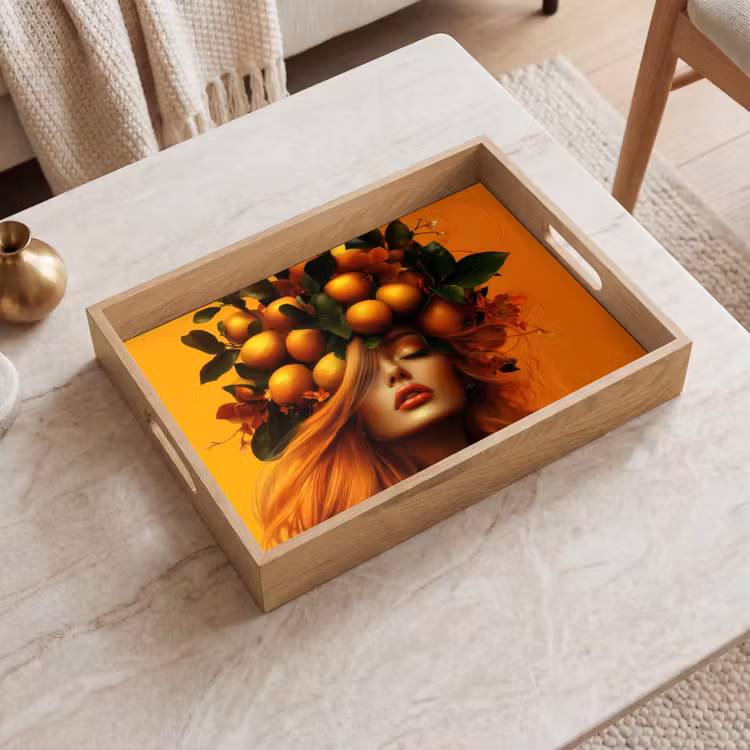 Bandeja - Mujer - Limones - Flor - Amarillo — 2