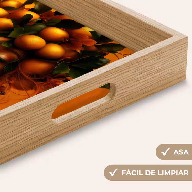 Bandeja - Mujer - Limones - Flor - Amarillo — 8