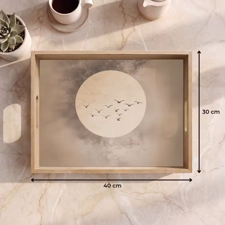 Bandeja - Pájaro - Beige - Japandi — 7