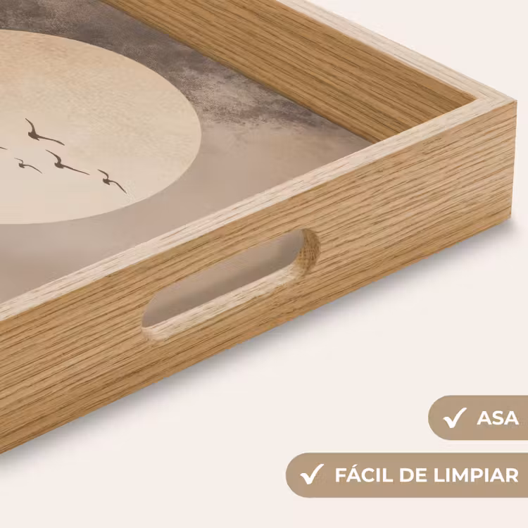 Bandeja - Pájaro - Beige - Japandi — 8
