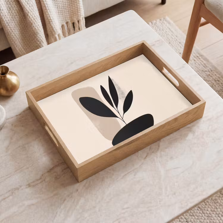 Bandeja - Planta - Beige - Japandi — 2