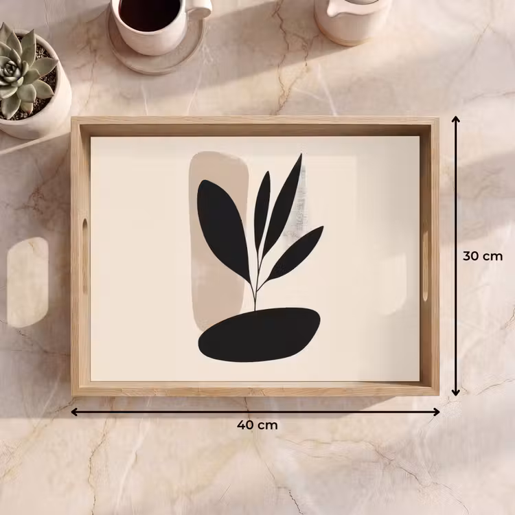 Bandeja - Planta - Beige - Japandi — 7