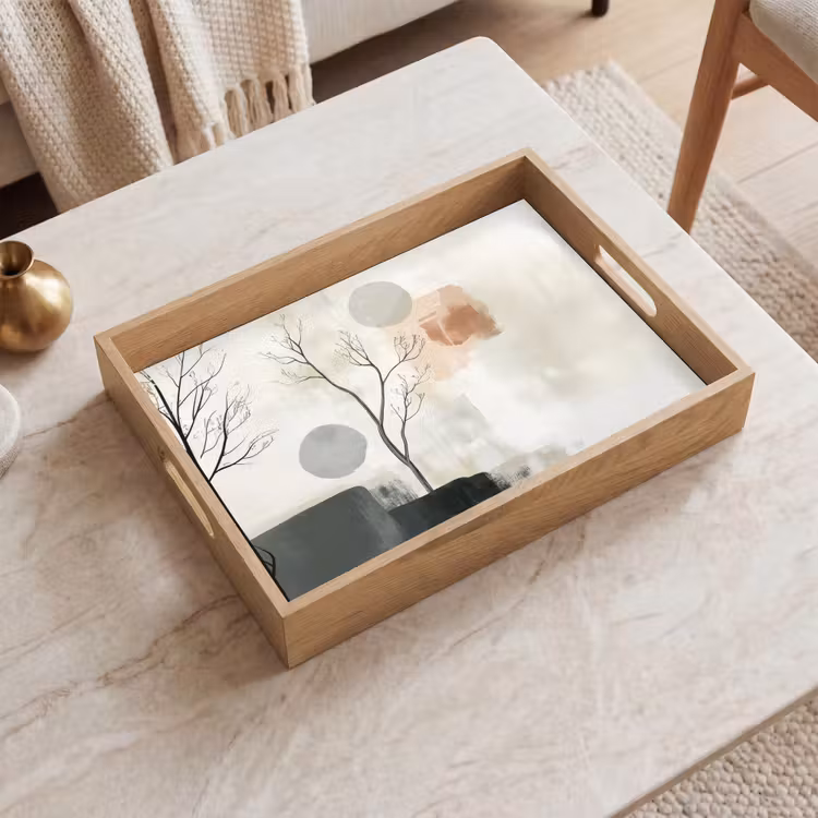 Bandeja - Wabi sabi - Beige - Planta — 2