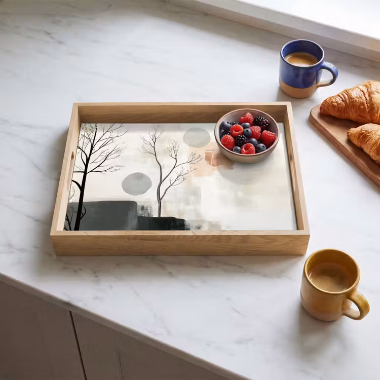 Bandeja - Wabi sabi - Beige - Planta — 3