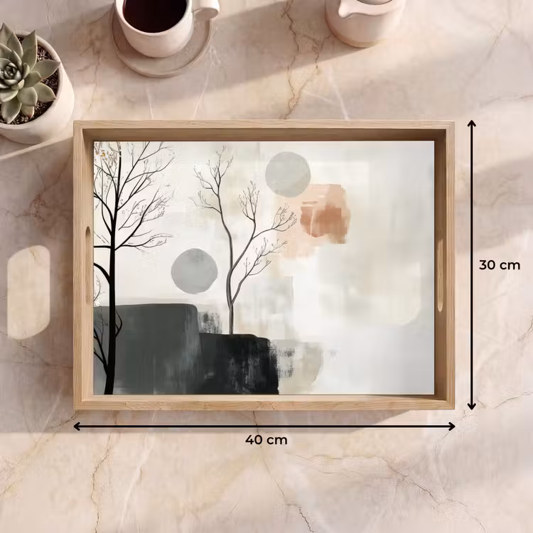 Bandeja - Wabi sabi - Beige - Planta — 7