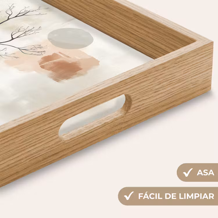 Bandeja - Wabi sabi - Beige - Planta — 8