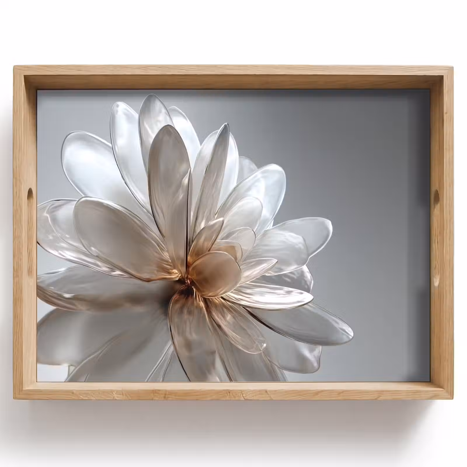 Bandeja - Flor - Blanco - Neutro — 1