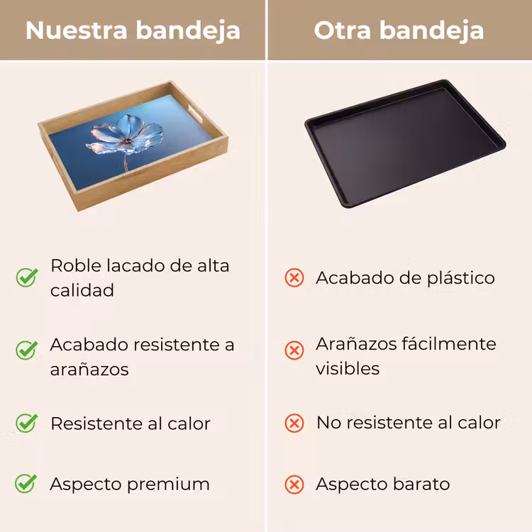 Bandeja - Azul - Flor - Gafas - Ornamentado — 9