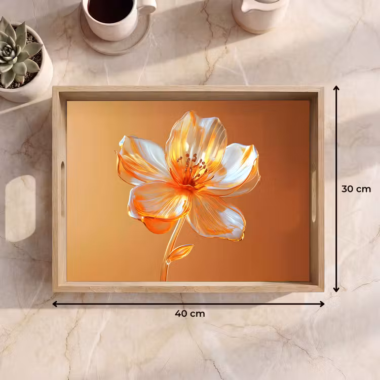 Bandeja - Catalejos - Flor - Naranja — 7