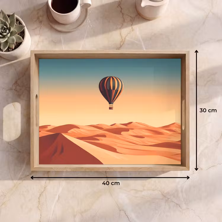 Bandeja - Globo aerostático - Desierto - Atardecer - Azul — 7