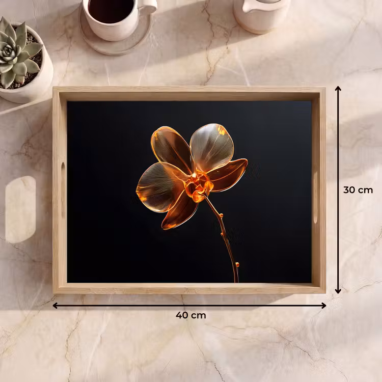Bandeja - Orquídea - Transparente - Flor — 7