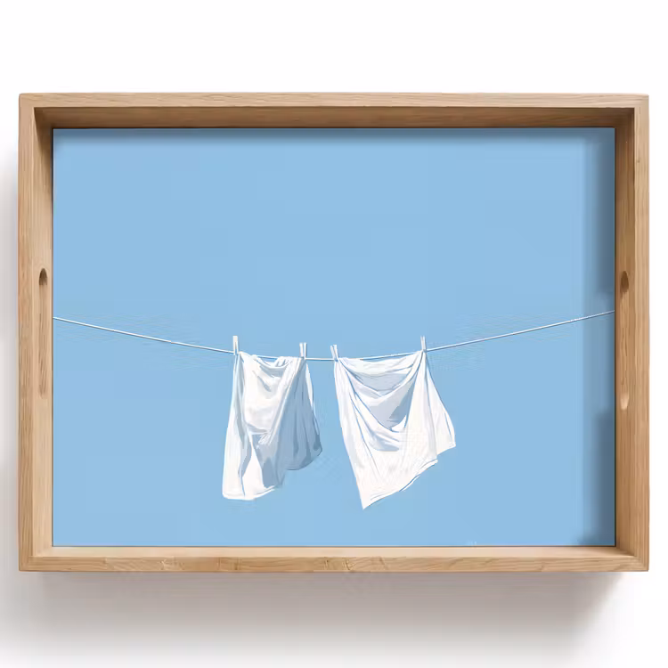 Bandeja - Sábanas - Tendedero - Azul - Minimalista — 1