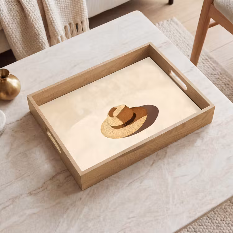 Bandeja - Sombrero - Minimalista - Sombra - Beige — 2
