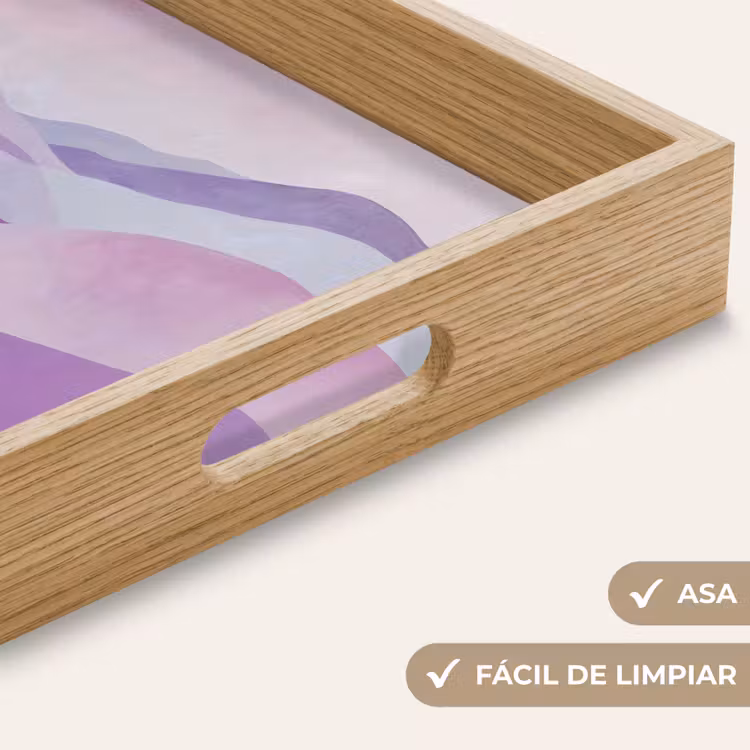 Bandeja - Abstracto - Colinas - Paisaje - Morado — 8
