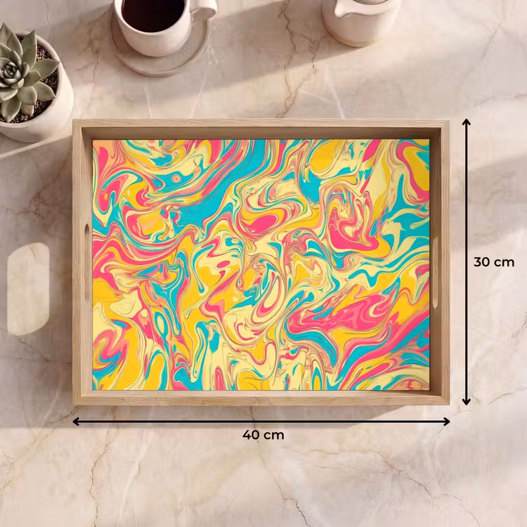 Bandeja - Amarillo - Rosa - Azul - Retro — 7