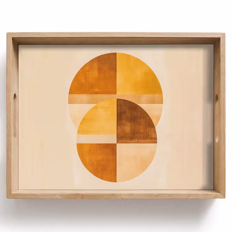 Bandeja - Círculos - Amarillo - Minimalista — 1