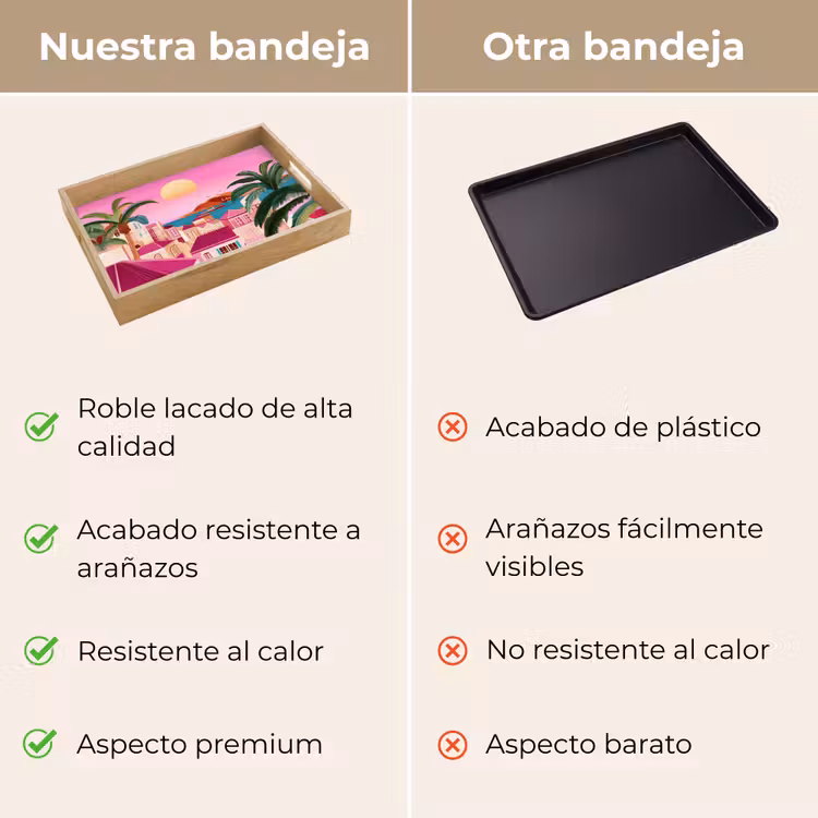 Bandeja - Ciudad - Rosa - Palmeras — 9