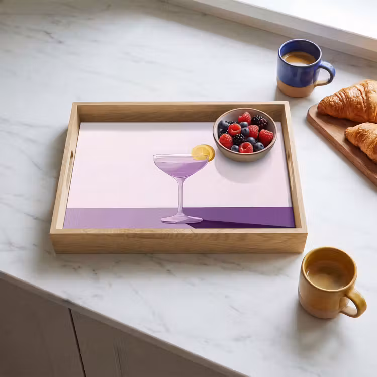 Bandeja - Cóctel - Morado - Minimalista - Limón — 3