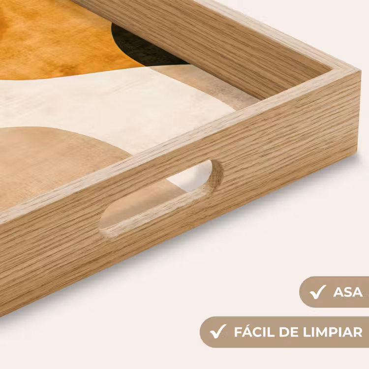 Bandeja - Formas - Amarillo ocre - Abstracto — 8