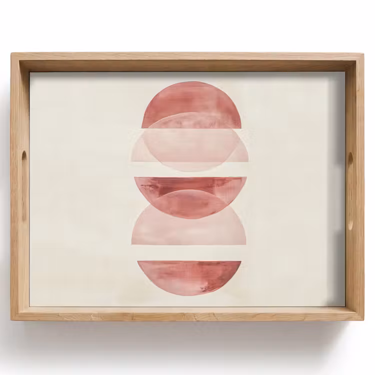 Bandeja - Minimalista - Círculos - Rosa — 1