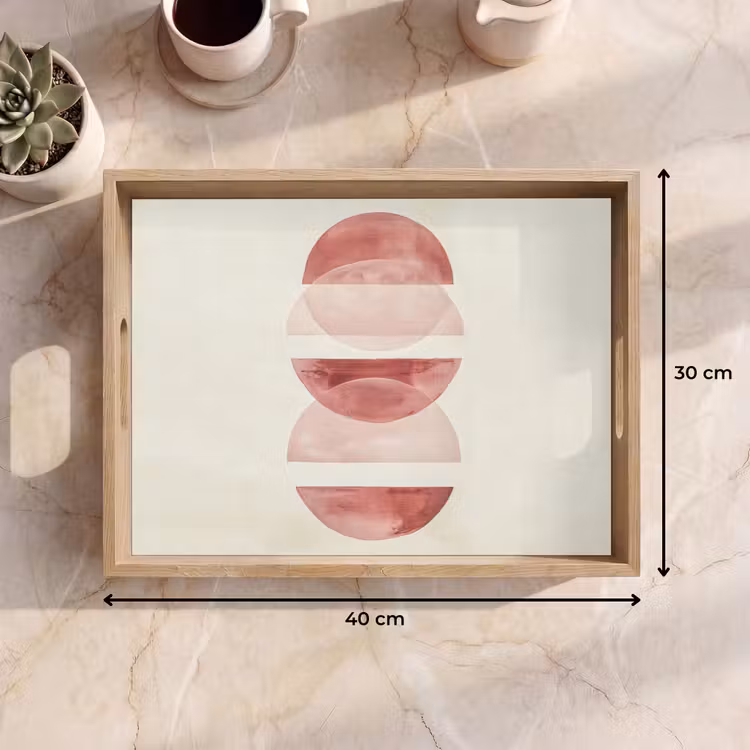 Bandeja - Minimalista - Círculos - Rosa — 7
