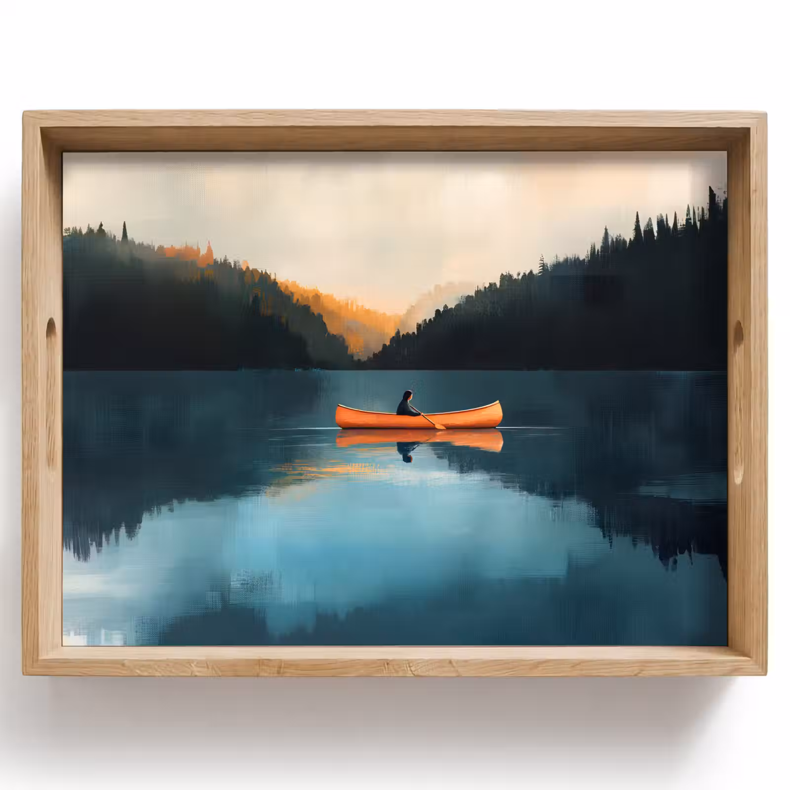 Bandeja - Bosques - Lago - Canoa - Naranja — 1