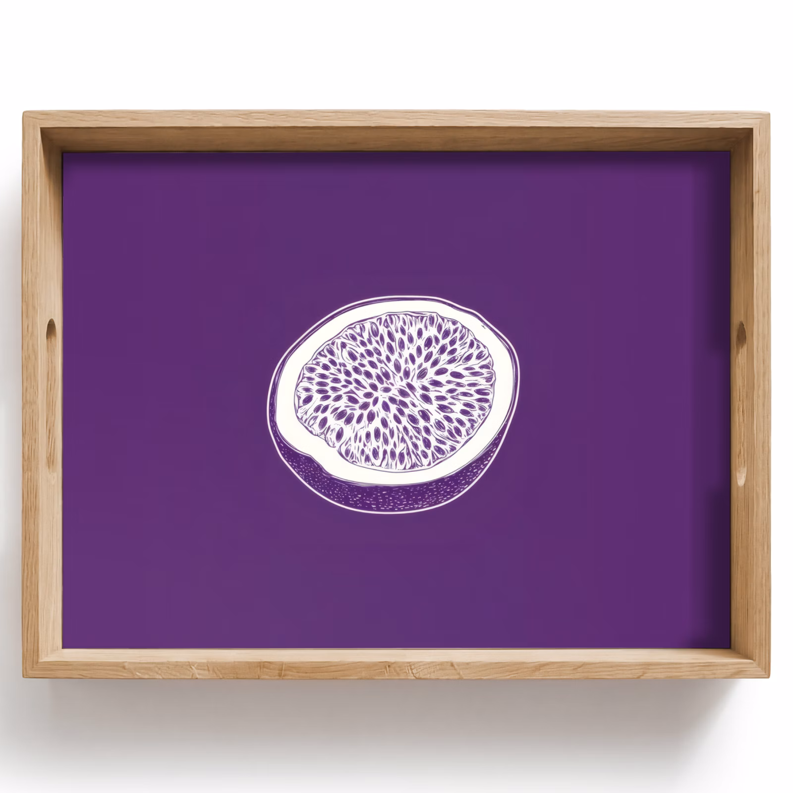 Bandeja - Fruta de la pasión - Semillas - Morado - Minimalista — 1