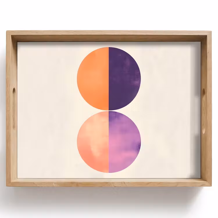Bandeja - Abstracto - Círculos - Morado — 1