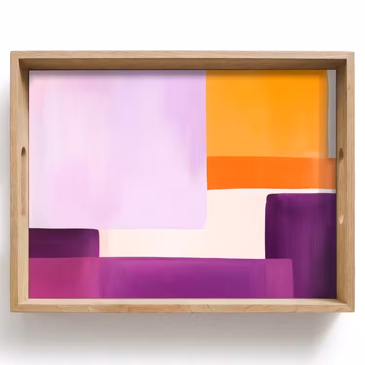 Bandeja - Aviones - Abstracto - Rectangular - Naranja — 1