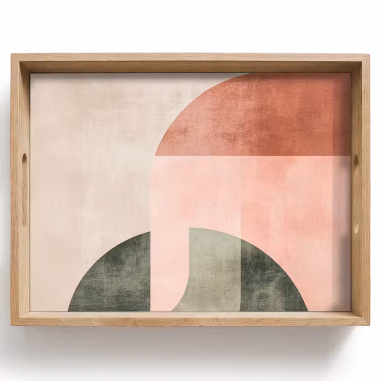 Bandeja - Círculo - Abstracto - Rosa — 1