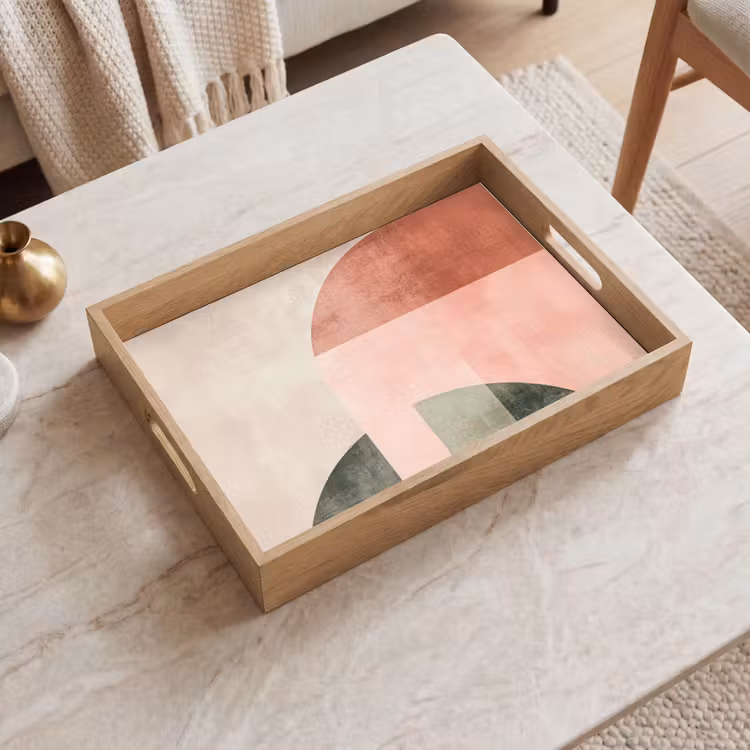 Bandeja - Círculo - Abstracto - Rosa — 2