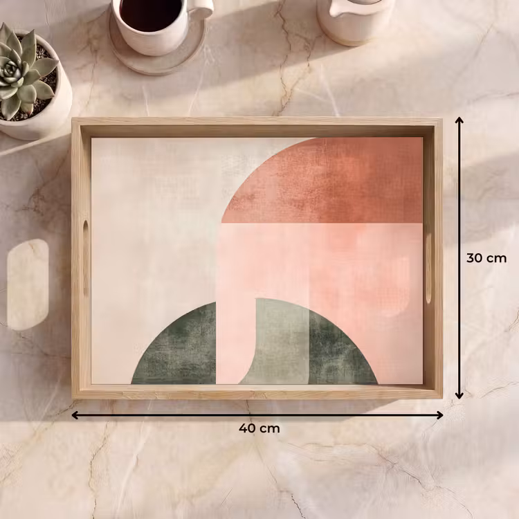 Bandeja - Círculo - Abstracto - Rosa — 7