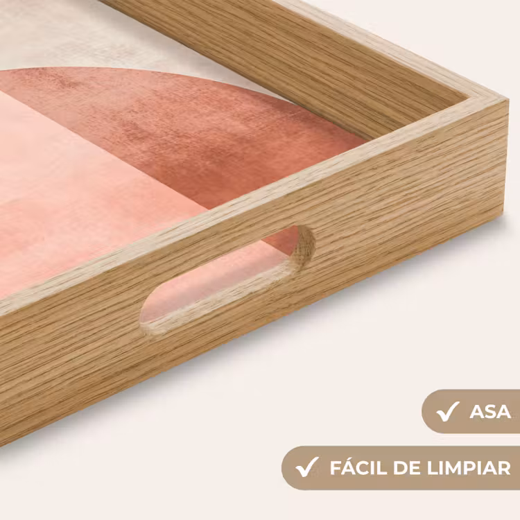 Bandeja - Círculo - Abstracto - Rosa — 8