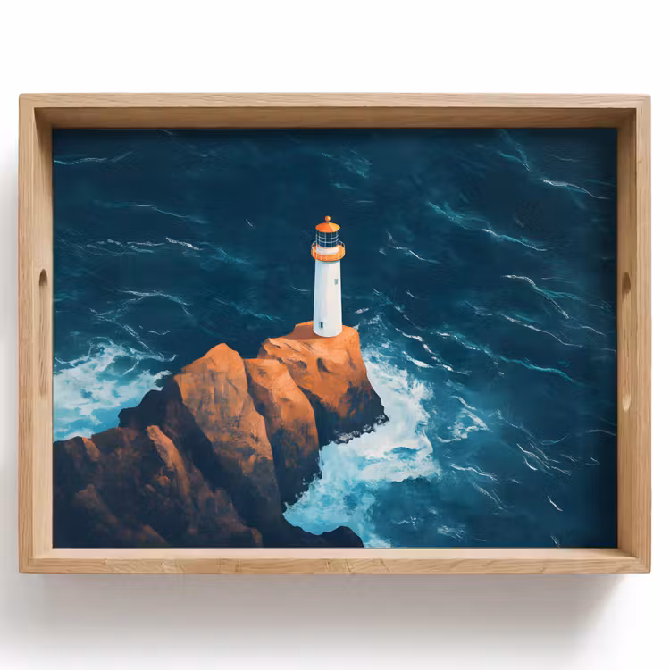 Bandeja - Faro - Roca - Mar - Olas — 1