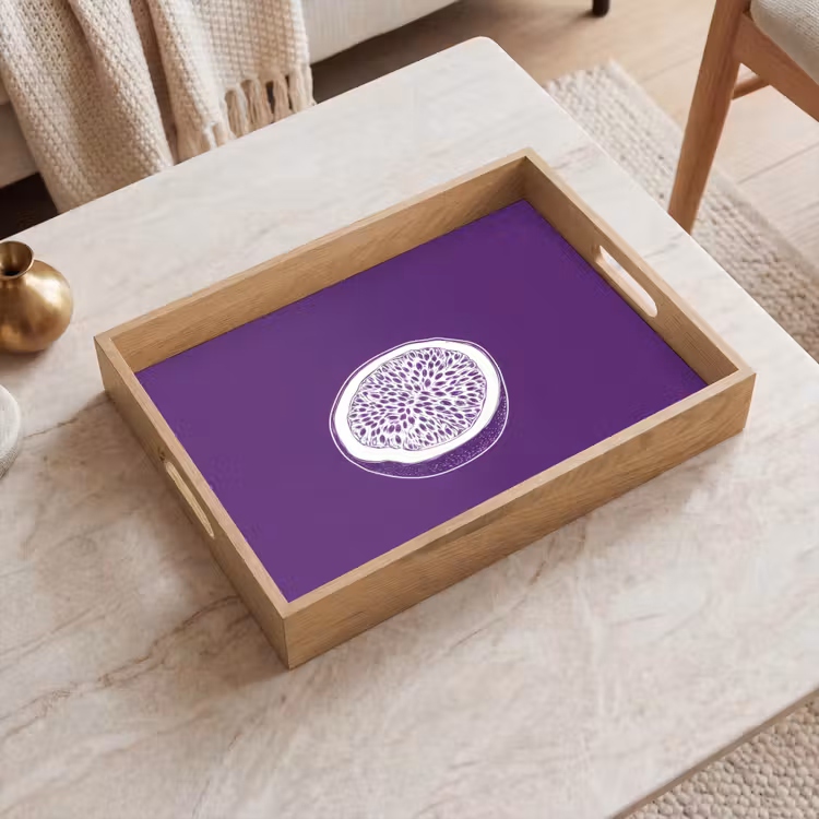 Bandeja - Fruta de la pasión - Semillas - Morado - Minimalista — 2