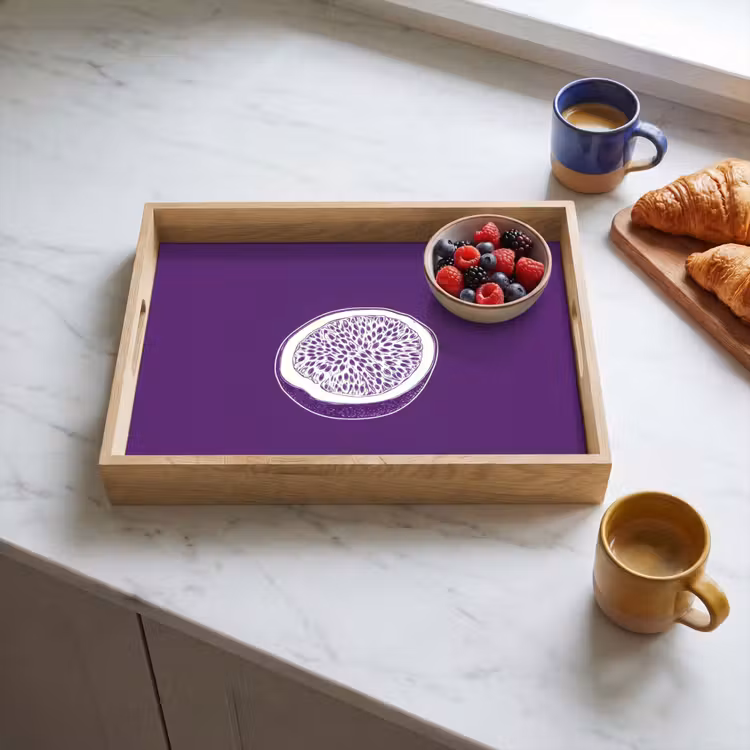 Bandeja - Fruta de la pasión - Semillas - Morado - Minimalista — 3