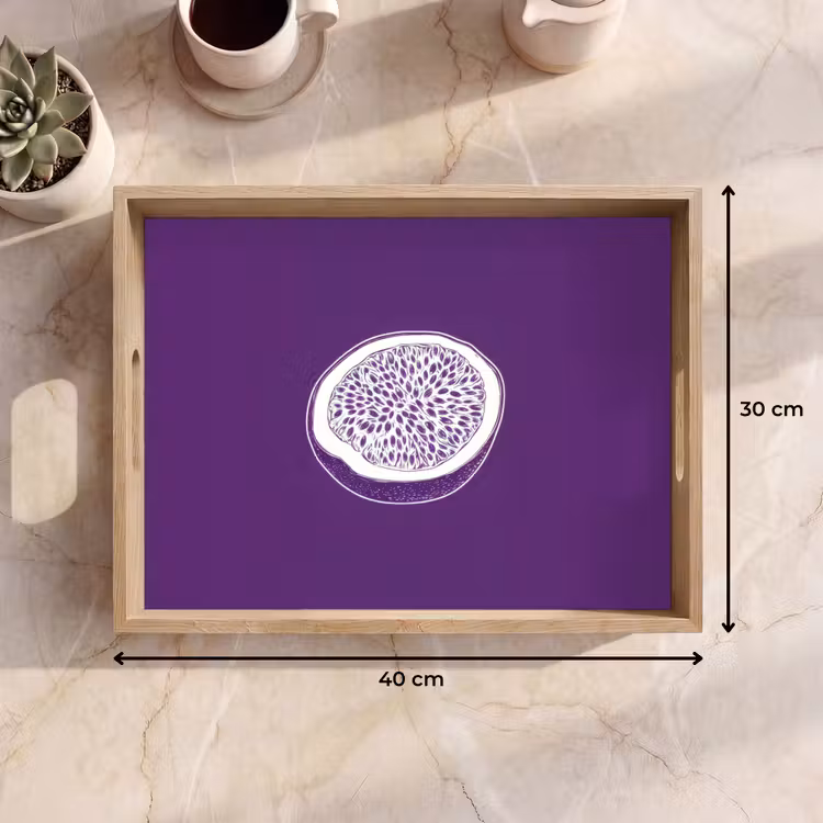 Bandeja - Fruta de la pasión - Semillas - Morado - Minimalista — 7