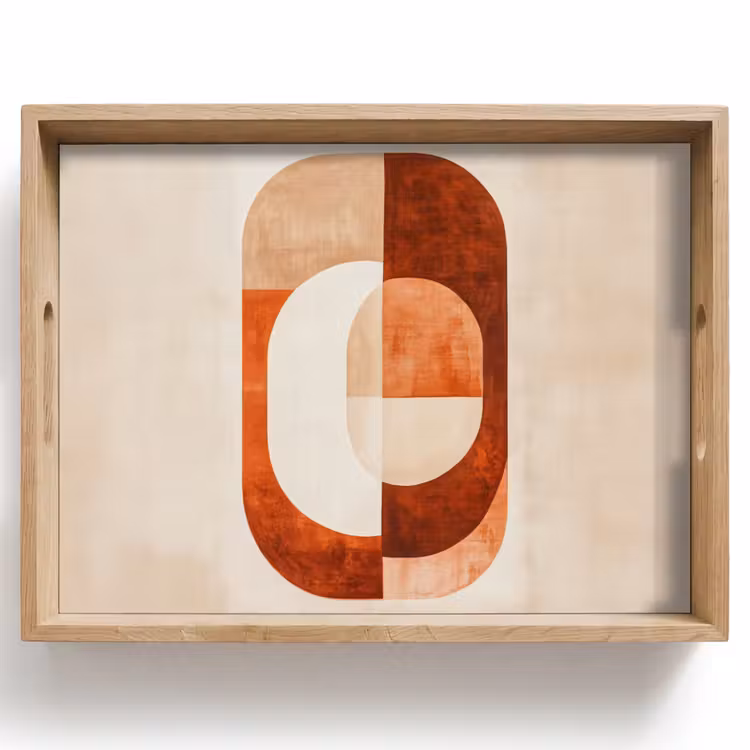 Bandeja - Ilustración - Abstracto - Formas - Rojo — 1