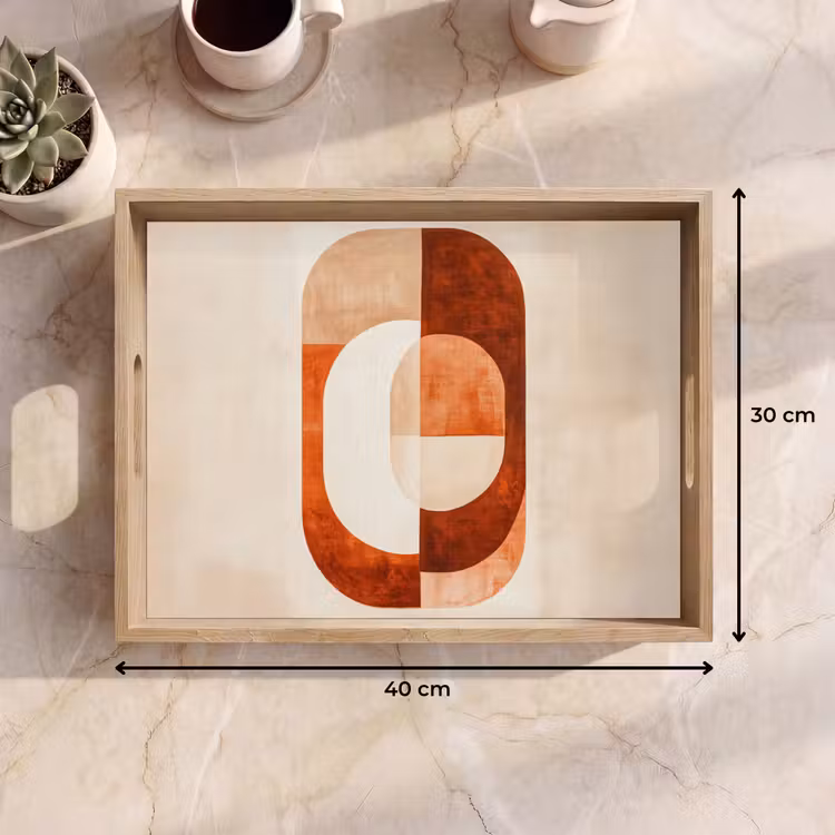 Bandeja - Ilustración - Abstracto - Formas - Rojo — 7