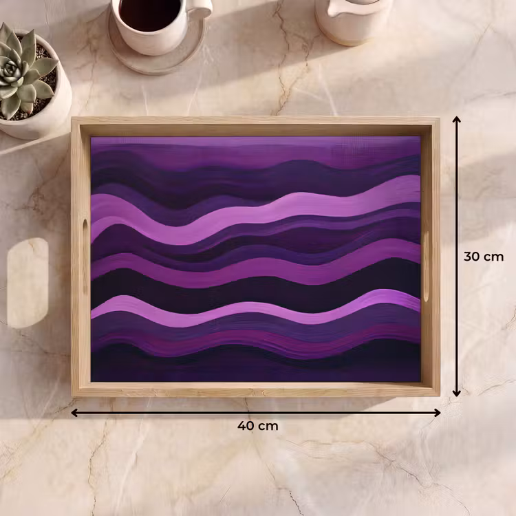 Bandeja - Líneas - Ondas - Morado - Abstracto — 7