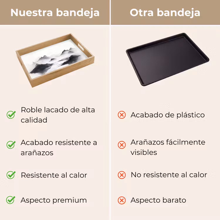 Bandeja - Montañas - Niebla - Agua - Blanco — 9