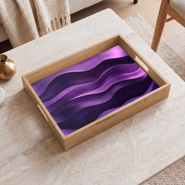 Bandeja - Olas - Abstracto - Morado — 2