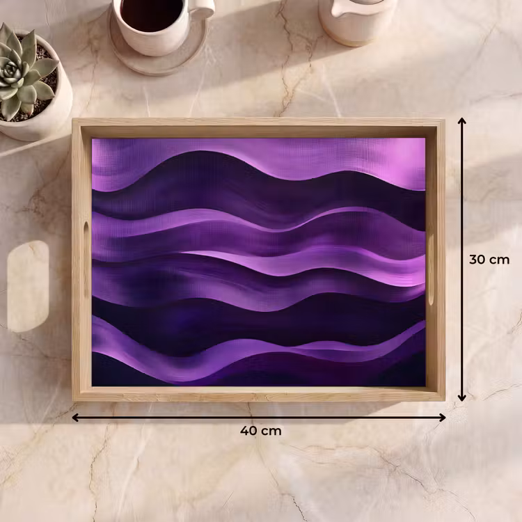 Bandeja - Olas - Abstracto - Morado — 7
