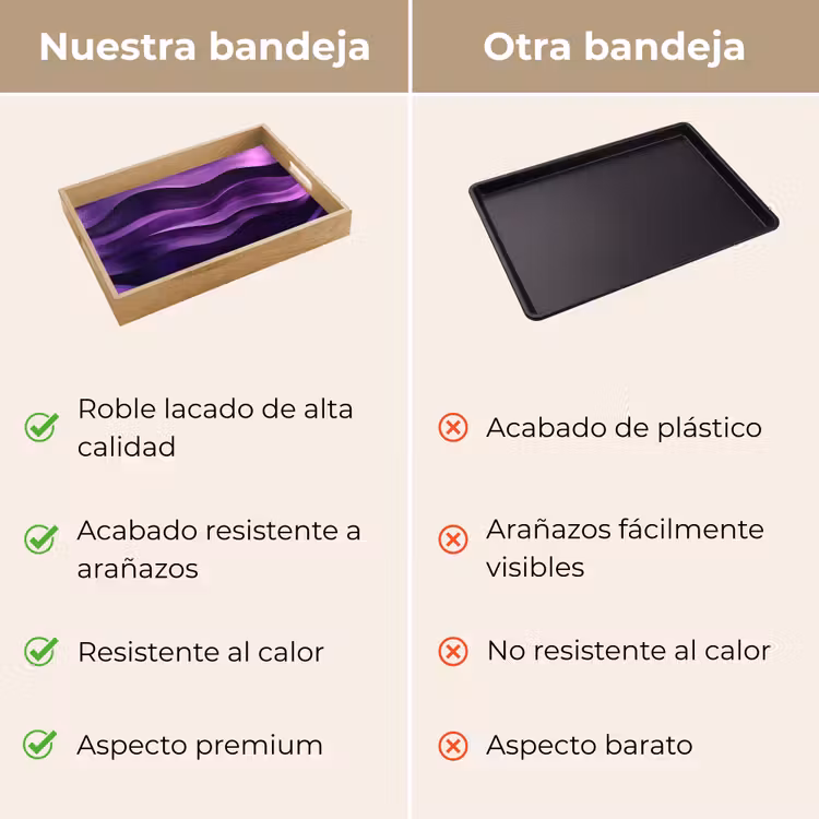 Bandeja - Olas - Abstracto - Morado — 9